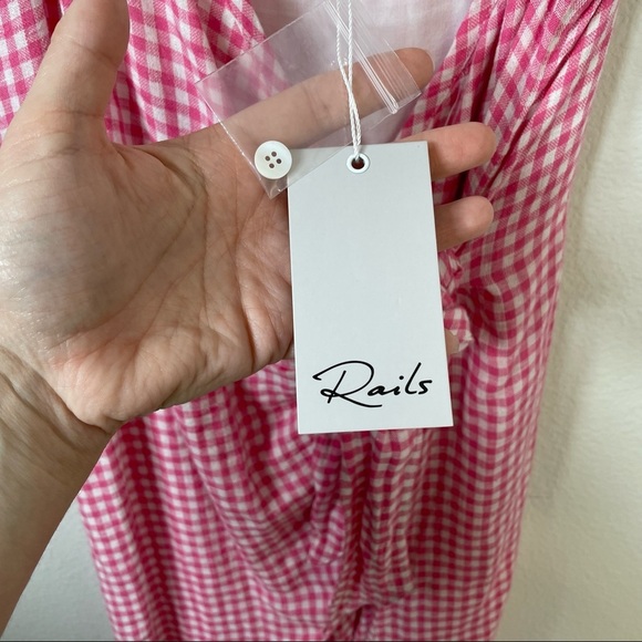 Rails Malia Pink Gingham Wrap Dress - Picture 8 of 13
